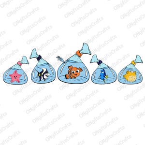 Trendy Cartoon Magical Mirror Bow Svg, Fish Character with Coquette Bow Svg, Cartoon Fish and Friends Svg, Disney Shirt, Clownfish Fish Svg