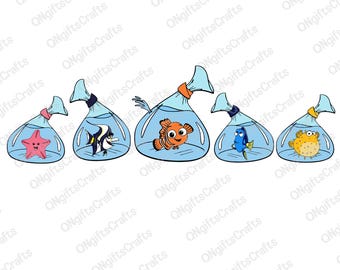 Trendy Cartoon Magical Mirror Bow Svg, Fish Character with Coquette Bow Svg, Cartoon Fish and Friends Svg, Disney Shirt, Clownfish Fish Svg
