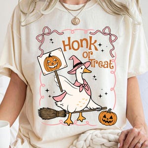 Honkus Or Treat PNG, Halloween Goose Png, Halloween Silly Goose Png, Witch Goose Png, Funny Halloween Shirt, Spooky Season Png, Trendy Goose