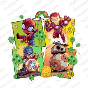 Engraçado Dia de São Patrício Chibi Filme Png, Super-herói Dia de São Patrício Sublimação Designs, Feliz Dia de São Patrício, Personagens de Desenho Animado Png, Temporada de Sorte Png