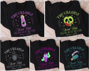Bad Witches Club svg Bundle, Retro Halloween Hexe svg, Cartoon Bösewicht svg, Halloween Schurken böse Sublimation, gruselige Saison svg