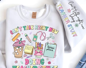 Can’t Talk Right Now Doing Teacher Stuff Png, Funny Teacher Quotes Png, Retro Teacher Png, Teacher Appreciation Png, Teach Love Inspire Png
