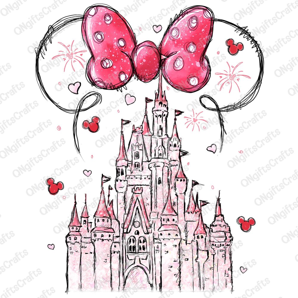 Peckshirt Custom Valentine Day Png, Mouse And Friends, Watercolor Castle Valentine'S Day Png, Couple Matching Shirt, Family Vacation Png, Best Day Ever Png