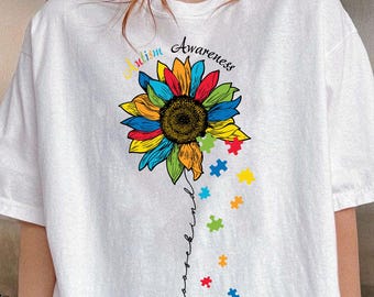 Autism Sunflower Png, Autism Awareness, Autism Month Png, Au-some Sublimation Design Downloads, Autism Heart Png, Autism Awareness Day Png