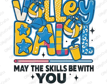 Volleyball Coquette Png, May The Skills Be With You Png, Preppy Volleyball Png, Checkered Volleyball Png,Game Day Png, Volleyball Png
