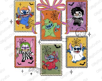 Halloween Coquette Bow Png, Blue Alien Halloween Png, Cartoon Characters, Halloween Costume Png, Spooky Season Png, Halloween Trip Png