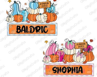 Personalized Pumpkin Patch Png, Autumn Sublimation Design, Preppy Fall Png, Fall Vibes Png, Pumpkin Season Png, Autumn Toddler Kid Shirt