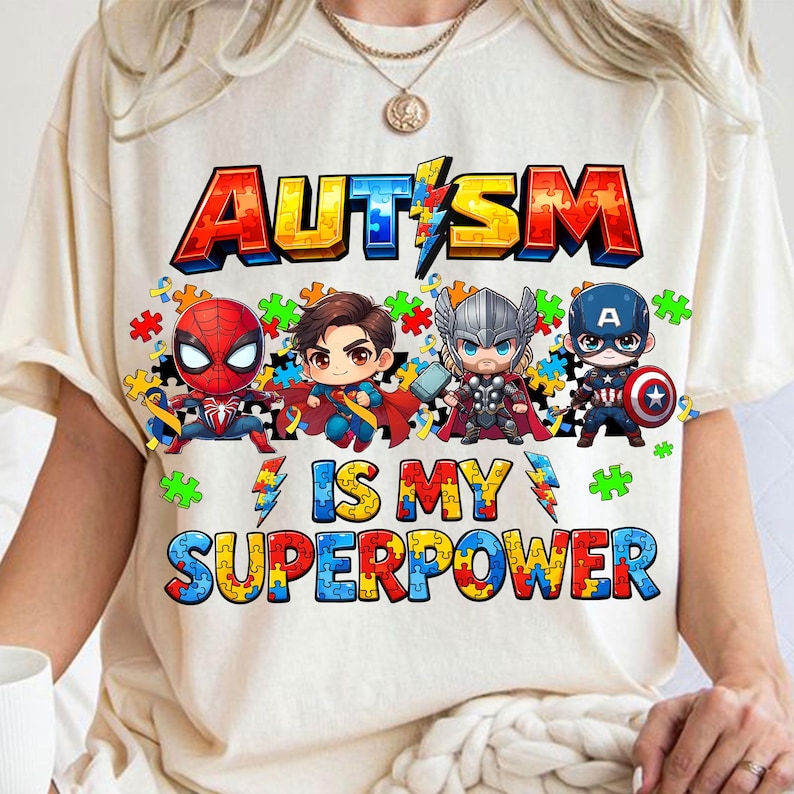 Autism Awareness Superhero PNG: Autism is My Superpower Png, Autism ...