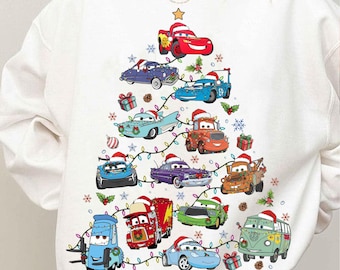 Cars Christmas PNG: Cartoon Characters, Construction Truck Christmas Png, Kids Christmas (Digital Download)
