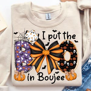 I Put The Boo in Boujee Png, Coquette Halloween PNG, Fall png, Spooky Season Png, Pumpkin Png, Cute Spooky Ghost Png, Girl Halloween Png