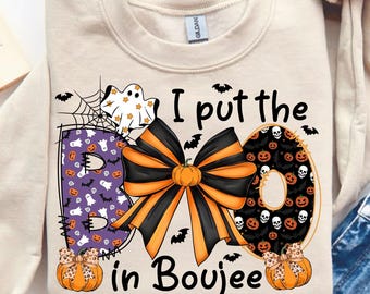 Ho messo il Boo in Boujee Png, Halloween Coquette Png, Autunno Png, Stagione spettrale Png, Zucca Png, Simpatico fantasma spettrale Png, Ragazza di Halloween Png