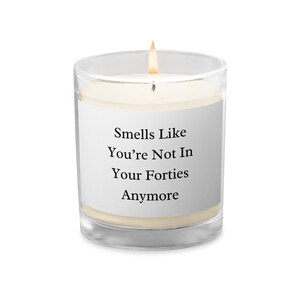 50th Birthday Gift For Women, Gifts For Turning 50th Birthday Candle, Smells Like You&#39;re Not In Your 40&#39;s, Mom 50th Birthday Gift For Him