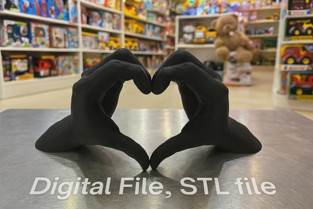 Heart Hand STL File – 3D Print Love Hand Model for Resin/pla – Romantic ...
