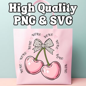 XOXO PNG Coquette Bow Tie SVG, Galentine Besties Cherry Shirt png, Cute Valentines Day xoxo svg, knuffels en kussen svg, Hair Bow svg clipart