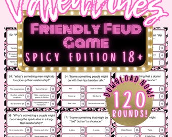 Ladies Night Galentines Games, Girls Night Galentines Day Game, Galentines Trivia Friendly Feud Party, Valentines Family Feud,Valentines Day