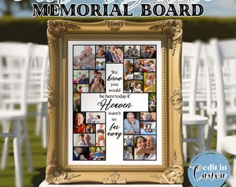 Customizable Heaven Wedding Reserve Sign, Memory Chair Sign, Memory Photo Wedding Chair Sign, Honor Memorial Table Sign, Wedding Loved Ones