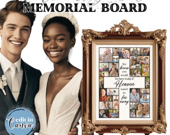 Customizable Heaven Wedding Reserve Sign, Memory Chair Sign, Memory Photo Wedding Chair Sign, Honor Memorial Table Sign, Wedding Loved Ones