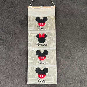 Disney Inspired Fish Extender 4 pocket with names added to each pocket