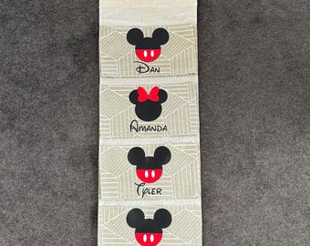 Disney Inspired Fish Extender 4 pocket with names added to each pocket
