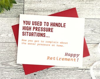 Funny Firefighter Retirement Card, Retirement Gift, Fireman Humor, Retiring Coworker Card, Fire Department Farewell