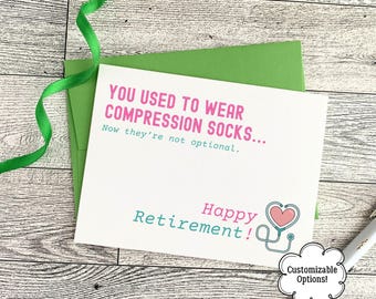 Relatable Nurse Retirement Card, Retiring Nurse Gift, RN Goodbye Card, Coworker Farewell Card, Nurse Leaving Gift