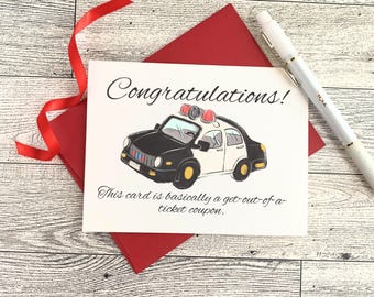 Funny Police Academy Graduation Card, New Cop Congratulations Gifts, Officer Graduation Card