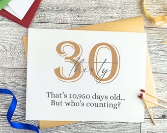 30th Birthday Card, Funny 30th Birthday Card, Stylish Milestone Birthday Card, Turning Thirty Gift, Still A Masterpiece Card
