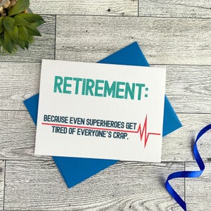 Funny Retirement Card for a Nurse, Doctor, EMT, Tech, or Surgeon, Funny Medical Retirement, Nurse Retirement, Retirement Cards for Coworker