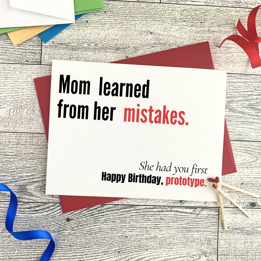 Funny Sibling Birthday Card, Prototype Roast for Brother or Sister ...