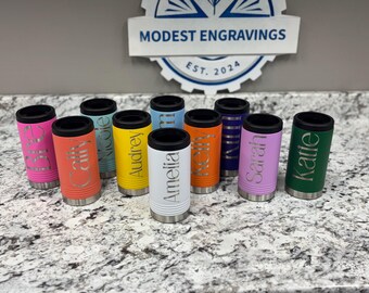 Custom Engraved Tumbler, Cups, Slim Can Koozies, Water Bottles