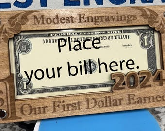 Custom Laser Engraved Bill Holder.