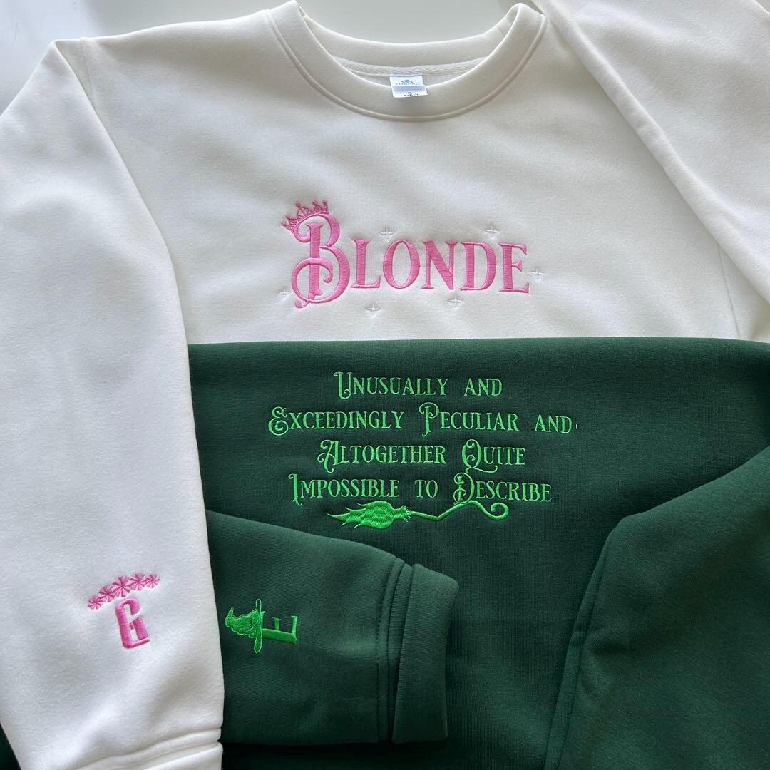 Sweat-shirt Tonal Wicked - Elphaba & Glinda - Collection Officielle Du Film Wicked 2024 - Coupe Classique
