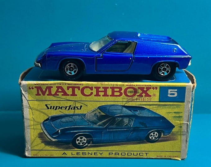Vintage Matchbox Superfast No 5 Lotus Europa 1969 Original Box