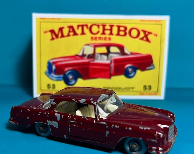 1963 - Vintage Matchbox Lesney No. 53b Mercedes Benz 220SE with Gift Box