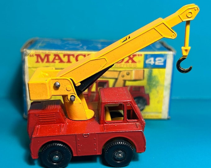 Vintage Matchbox Lesney No 42c Iron Fairy Crane 1969 Original Box