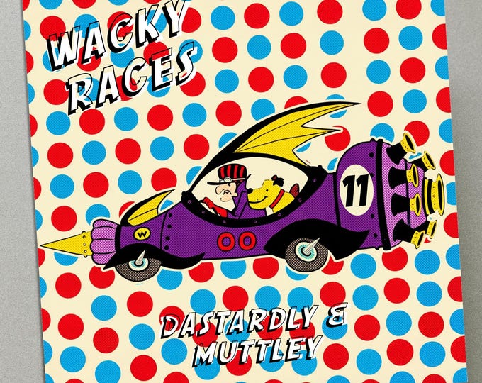 Personalised Birthday Card - Wacky Races No11