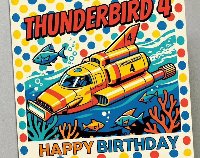Personalised Birthday Card - Thunderbird 4