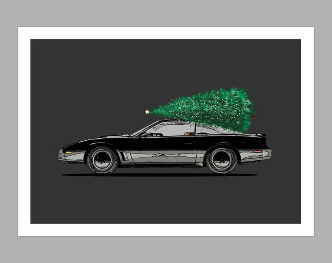 Christmas Knight Rider Greetings Card