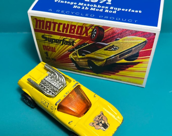 1971 - Vintage Matchbox Superfast No 1b Mod Rod with gift box
