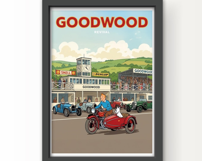Goodwood Revival Tintin Art Print