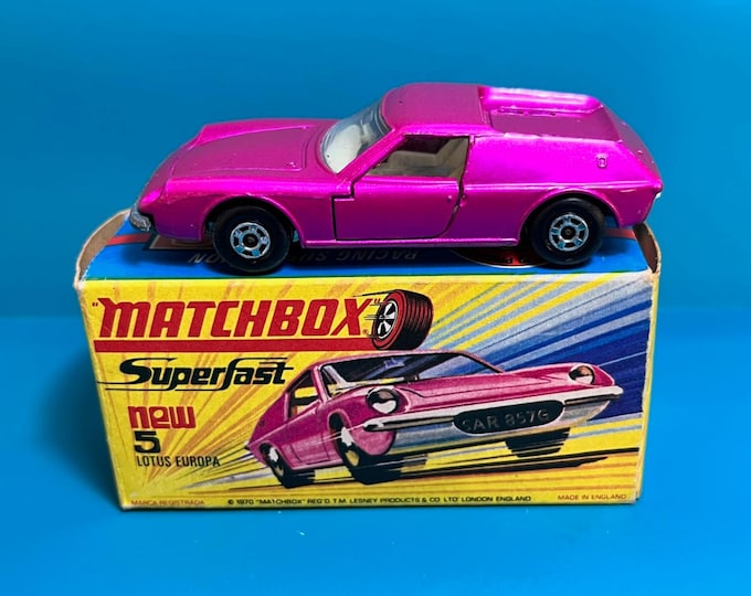 Vintage Matchbox Superfast No 5a Lotus Europa 1969 Original Box