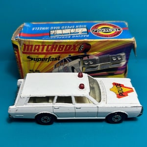 Vintage Matchbox Superfast No 55b Mercury Police Commuter 1971 Original Box