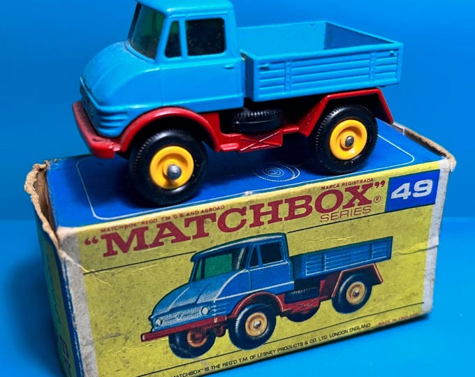 Vintage Matchbox Lesney No 49b Mercedes Unimog 1967 Original Box