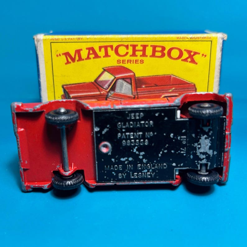 Matchbox Lesney 71b Jeep Gladiator Petites Roues Mint In Box