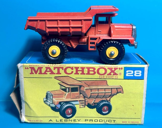 Vintage Matchbox Lesney No 28d Mack Dump Truck 1968 Original Box