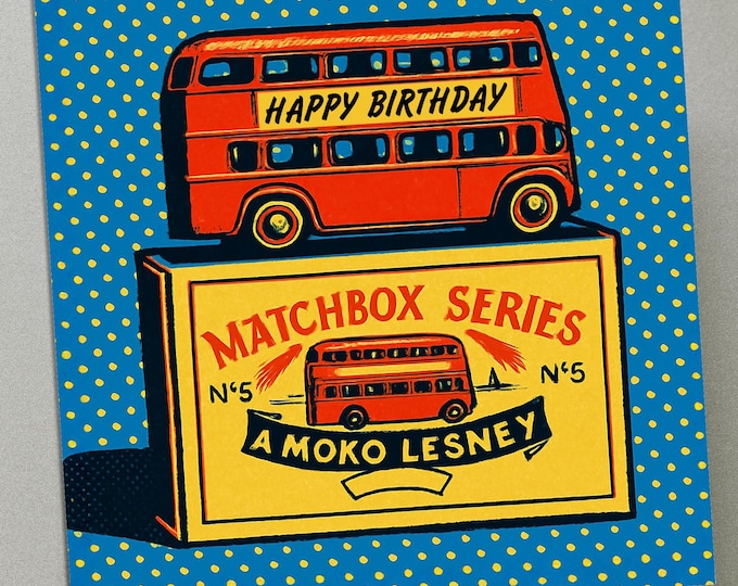 Personalised Birthday Card - Matchbox London Bus
