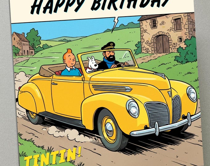 Personalised Birthday Card - TinTin