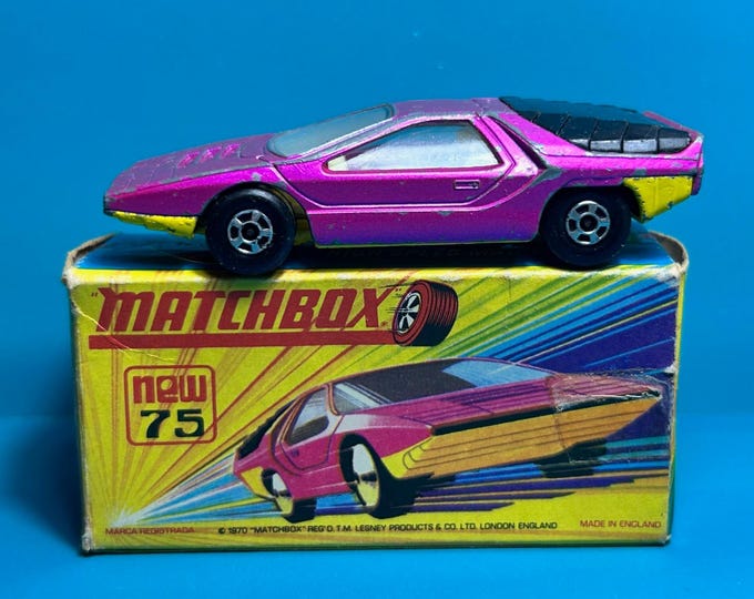 Vintage Matchbox Superfast No 75b Alfa Carabo 1971 Original Box