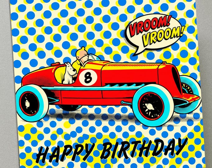 Personalised Birthday Card - TinTin No8