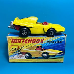 Vintage Matchbox Superfast No 58b Woosh-N-Push 1972 Original Box